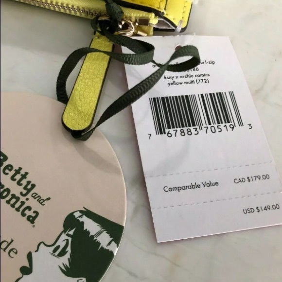 Kate spade Archie comic riverdale wallet yellow - Picture 4 of 8